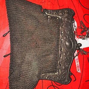 Vintage /Antique lucky charms Chanmal Metal Mesh Clutch
